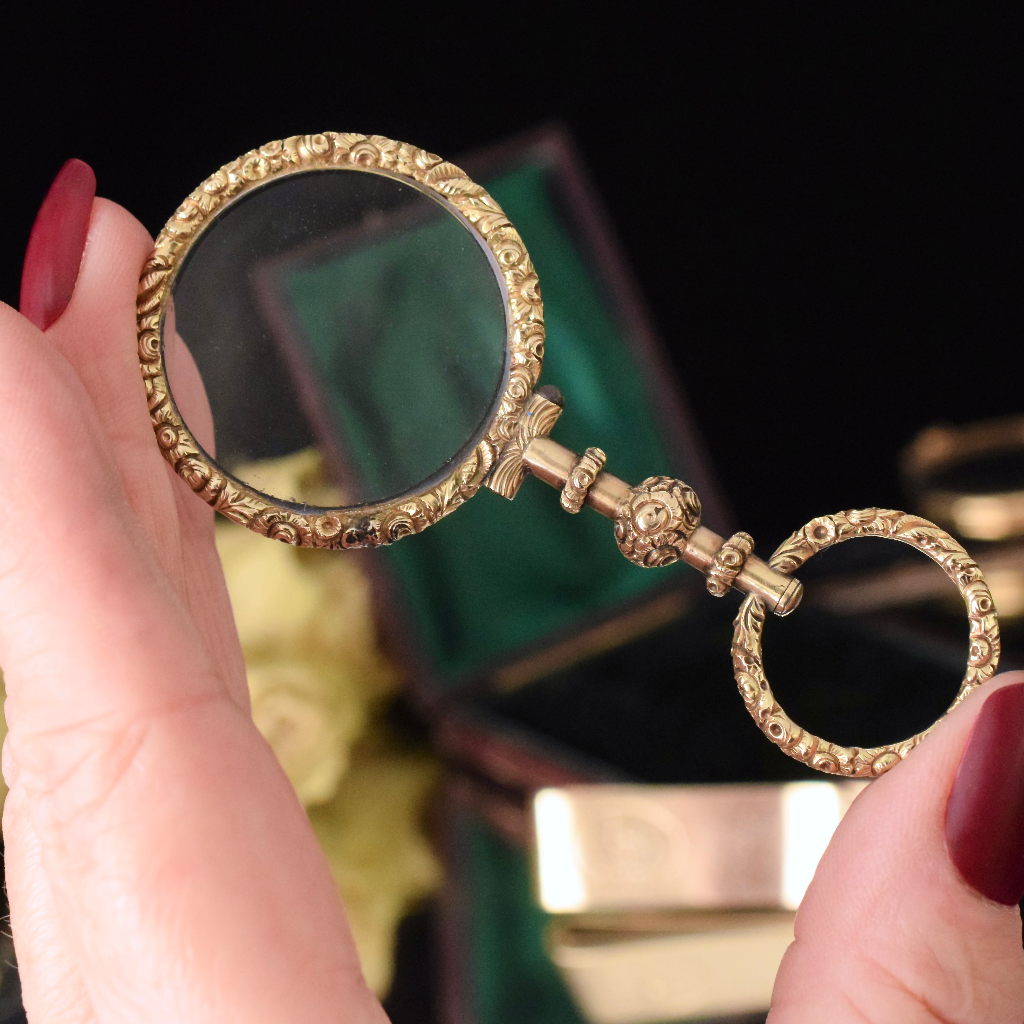 Antique Georgian ’13ct’ Gold ‘Quizzing Glass’ Circa 1820