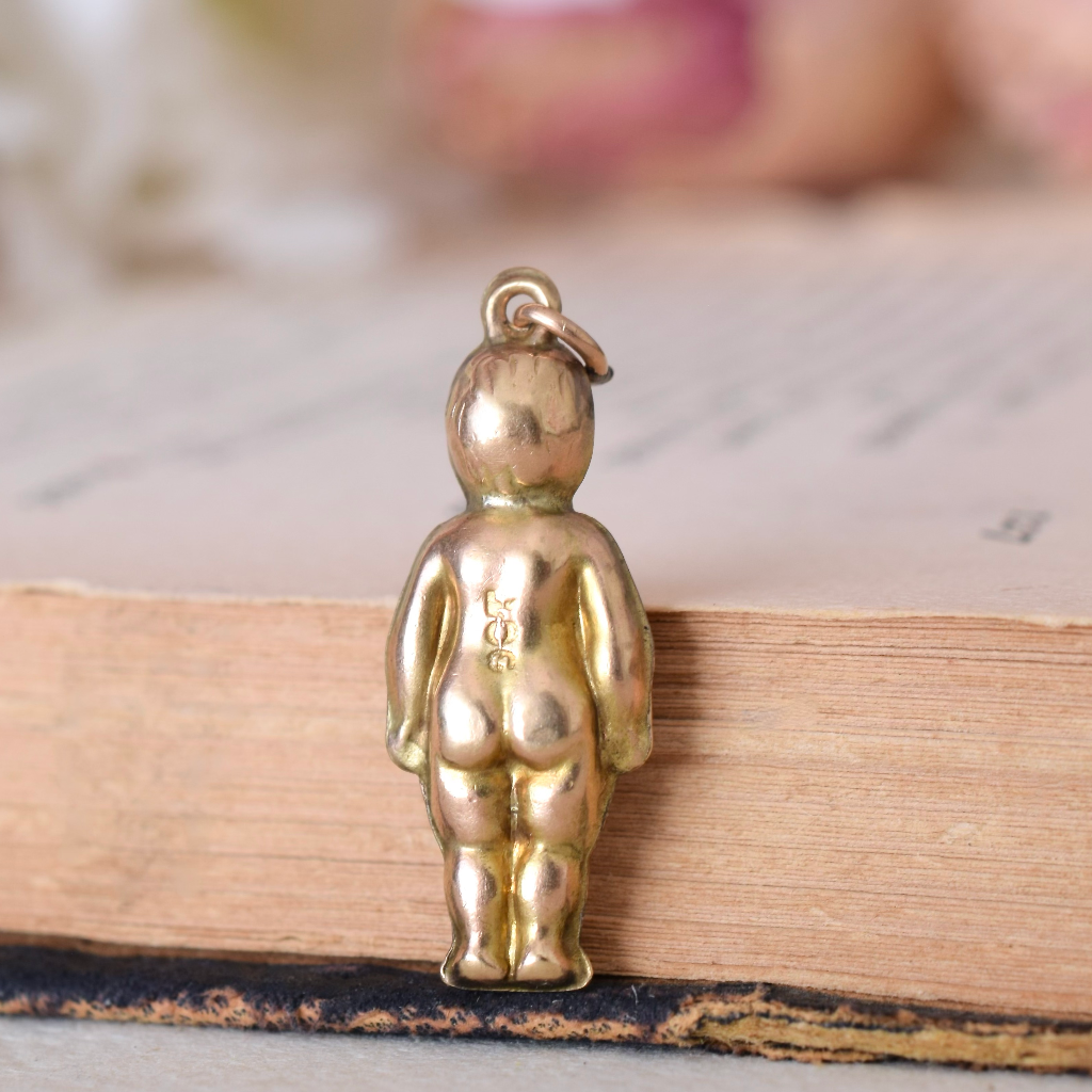 Antique 9ct Rose Gold ‘Kewpie' Style Charm