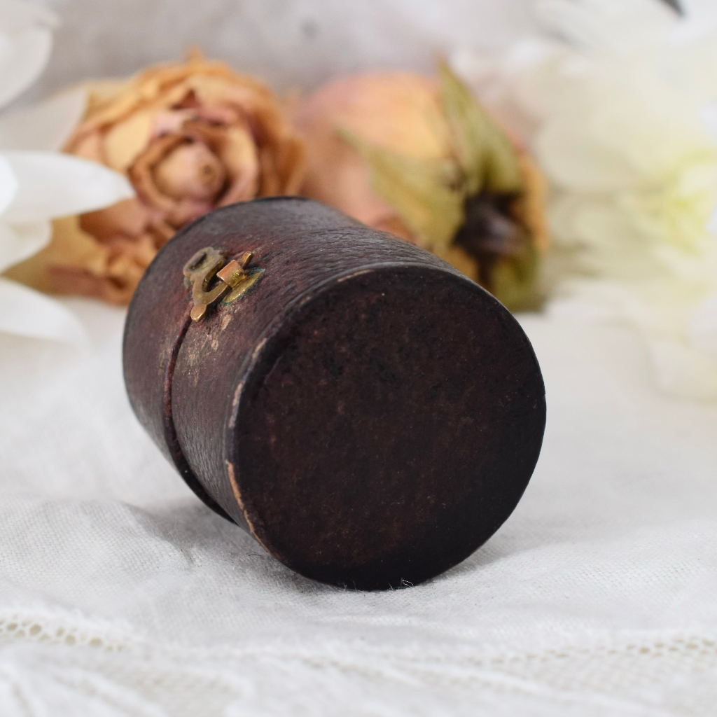 Antique Victorian Brown Leather Ring, “Kendal & Dent”