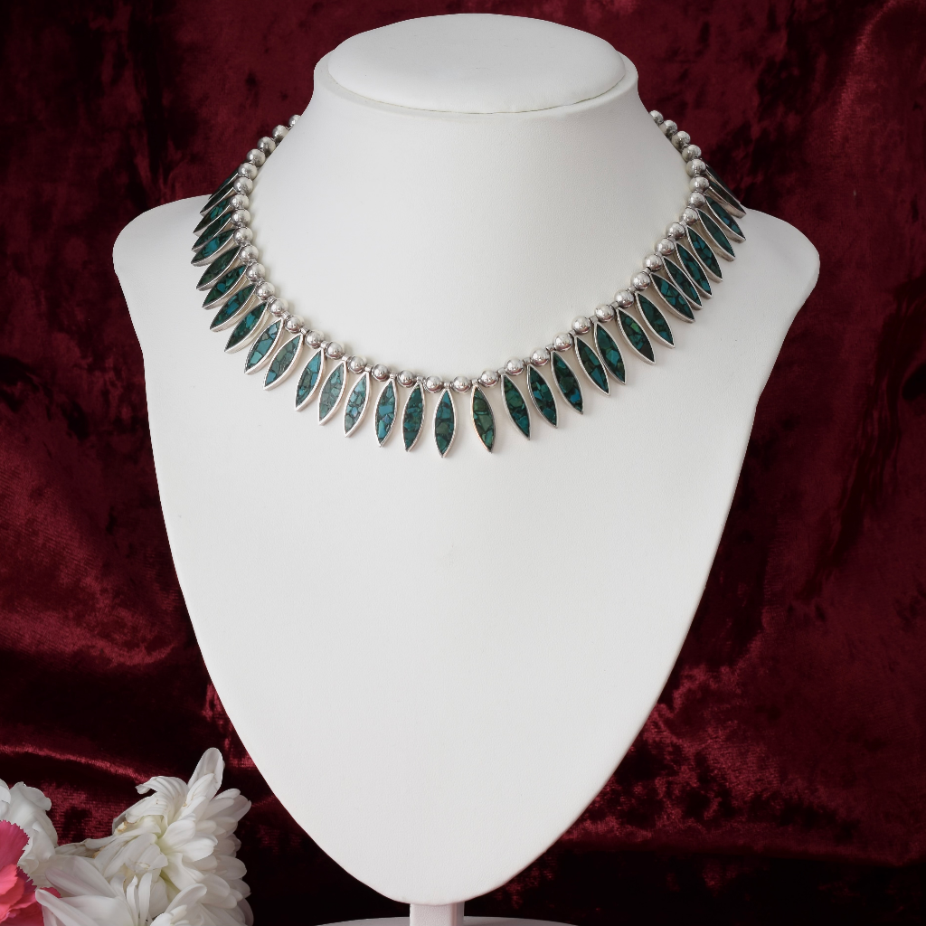 Vintage hotsell Sterling Turquoise Taxco Necklace