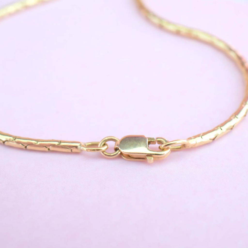 Modern 18ct Yellow Gold Snake Chain