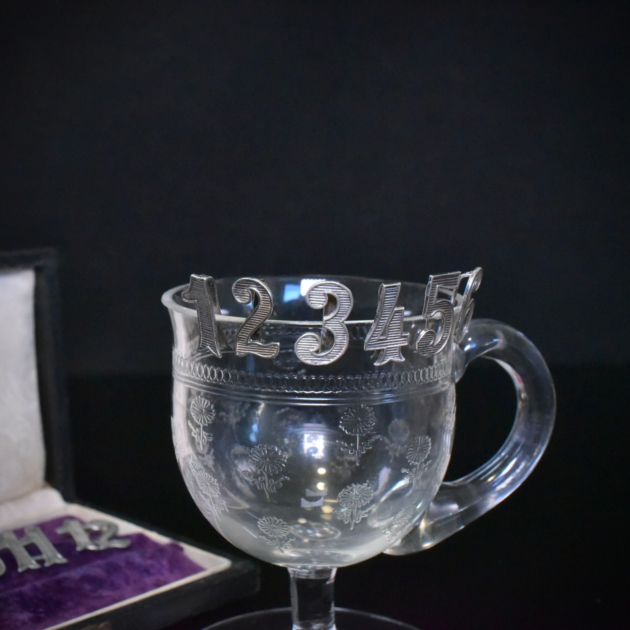 Antique Art Deco ‘800’ Continental Silver Wine Glass Charms/Markers - Germany Circa 1920’s