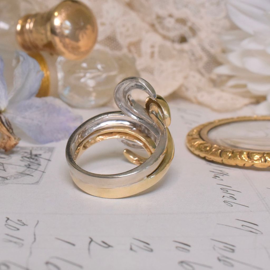 Contemporary 9ct Yellow And White Gold ‘Celtic’ Design Ring