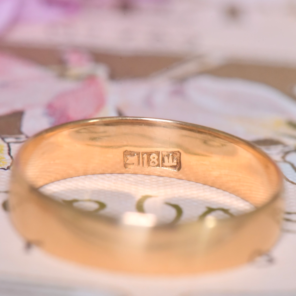 Antique Australian 18ct Yellow Gold Ring By Aronson And Co. Circa 1920-30
