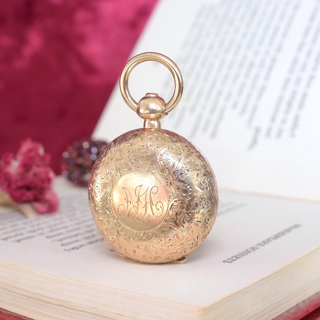 Antique Edwardian *Gold Cased* Sovereign Case By Dennison Circa 1910