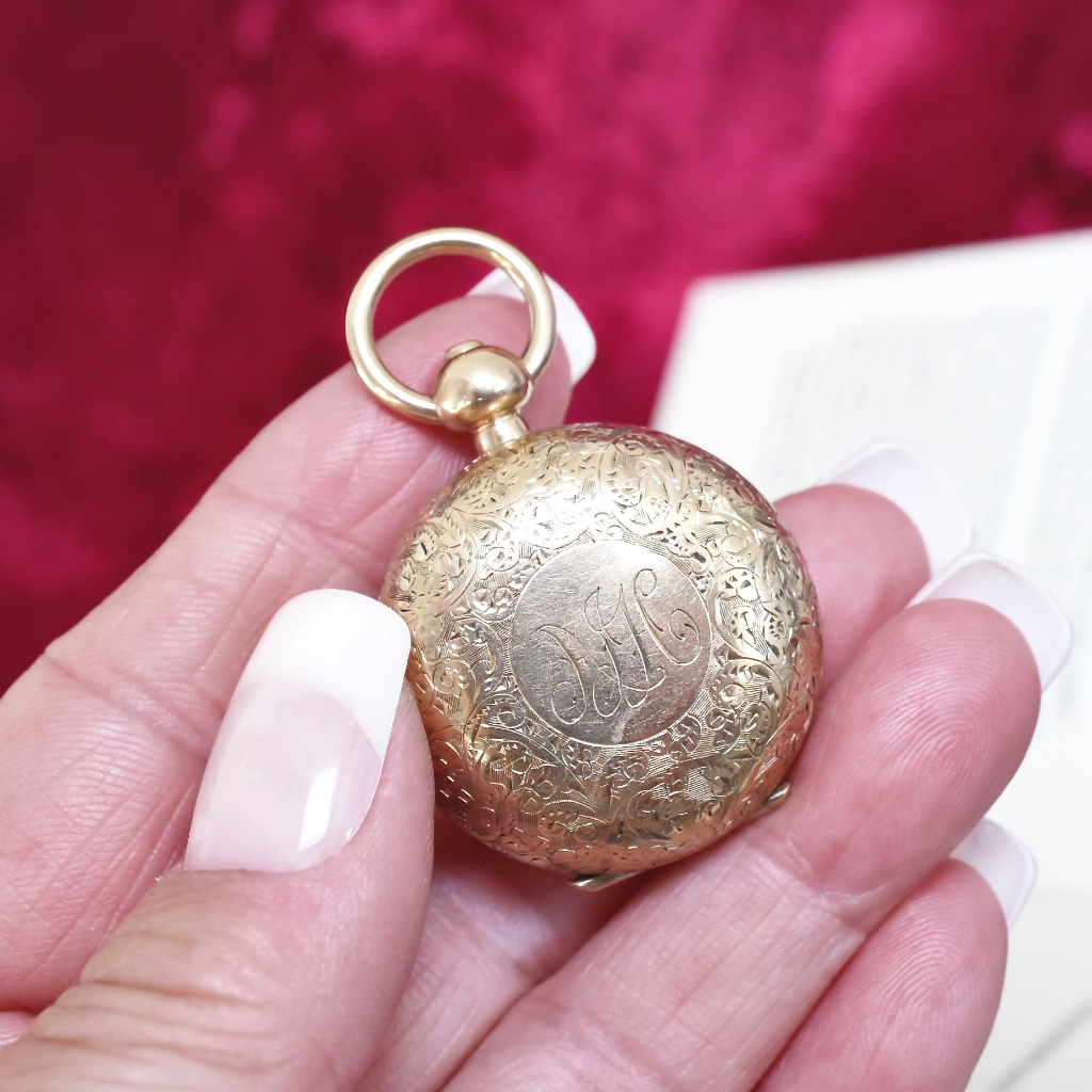 Antique Edwardian *Gold Cased* Sovereign Case By Dennison Circa 1910