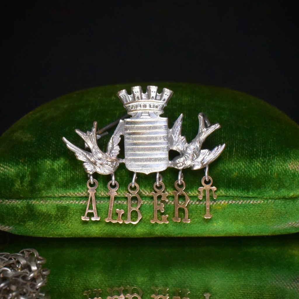 Antique French Art Nouveau ALBERT’ Brooch 1890-1910