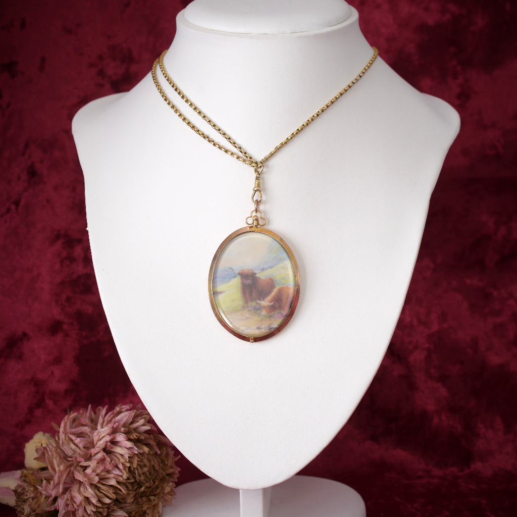 Antique Edwardian 9ct Rose Gold Double Sided Photo Locket Birmingham 1903