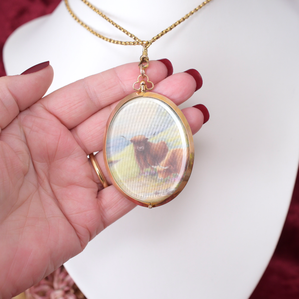 Antique Edwardian 9ct Rose Gold Double Sided Photo Locket Birmingham 1903