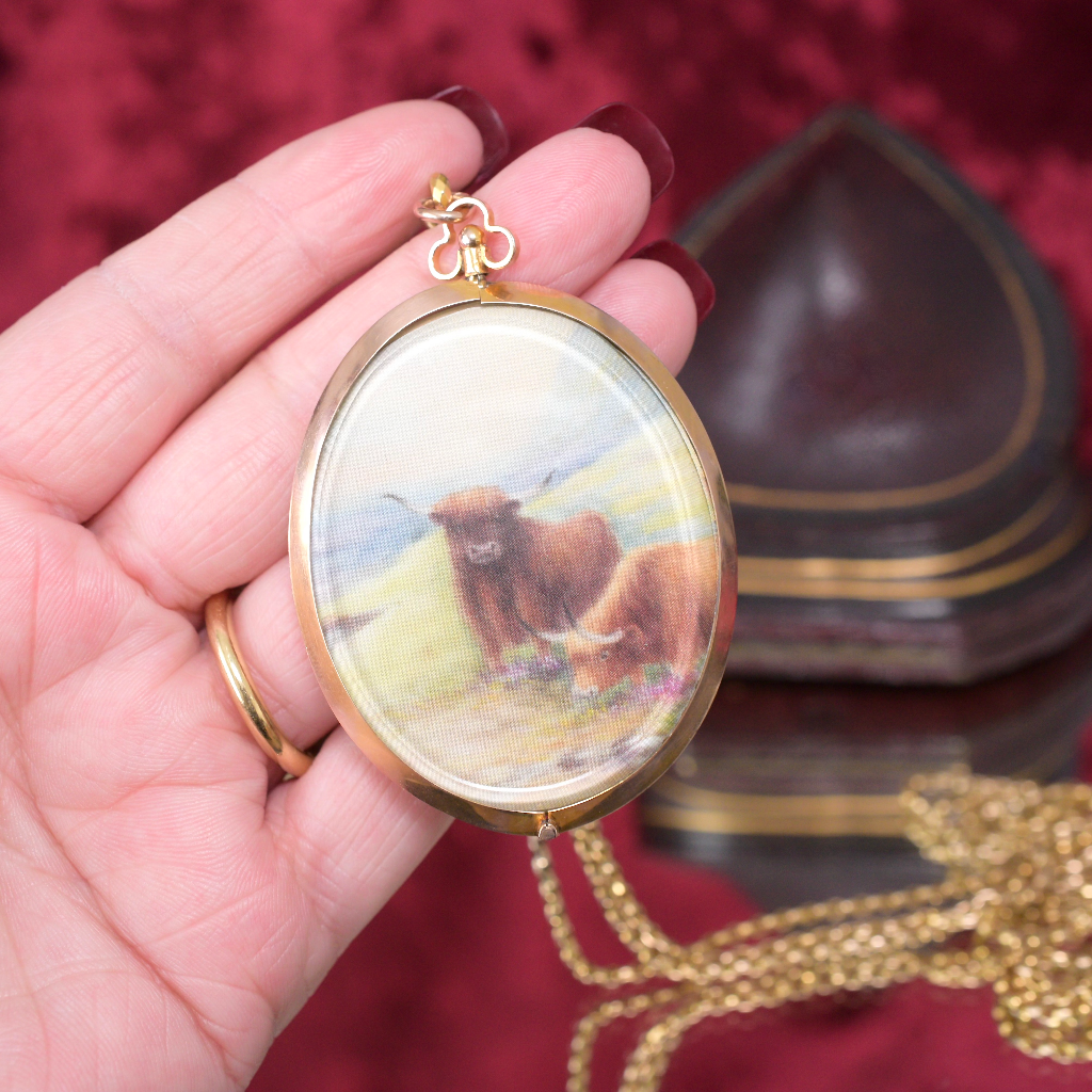 Antique Edwardian 9ct Rose Gold Double Sided Photo Locket Birmingham 1903
