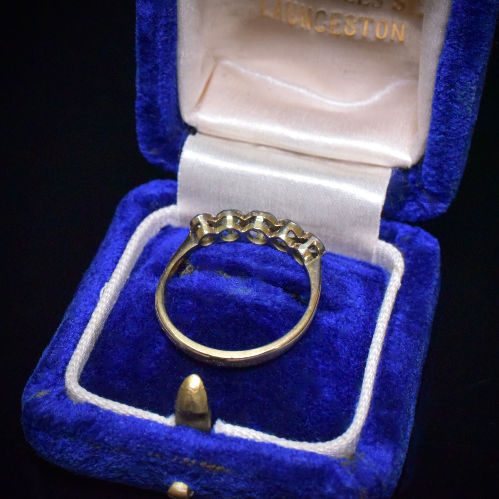 Antique 18ct Yellow Gold And Diamond Five Stone Ring Circa 1920