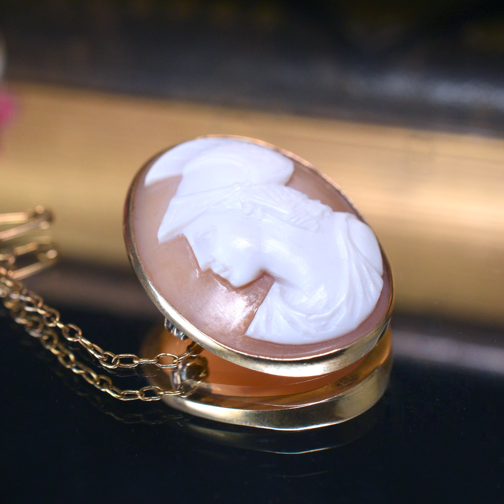 Early 20th Century 9ct Yellow Gold ‘Athena’ Cameo Brooch Circa 1930’s