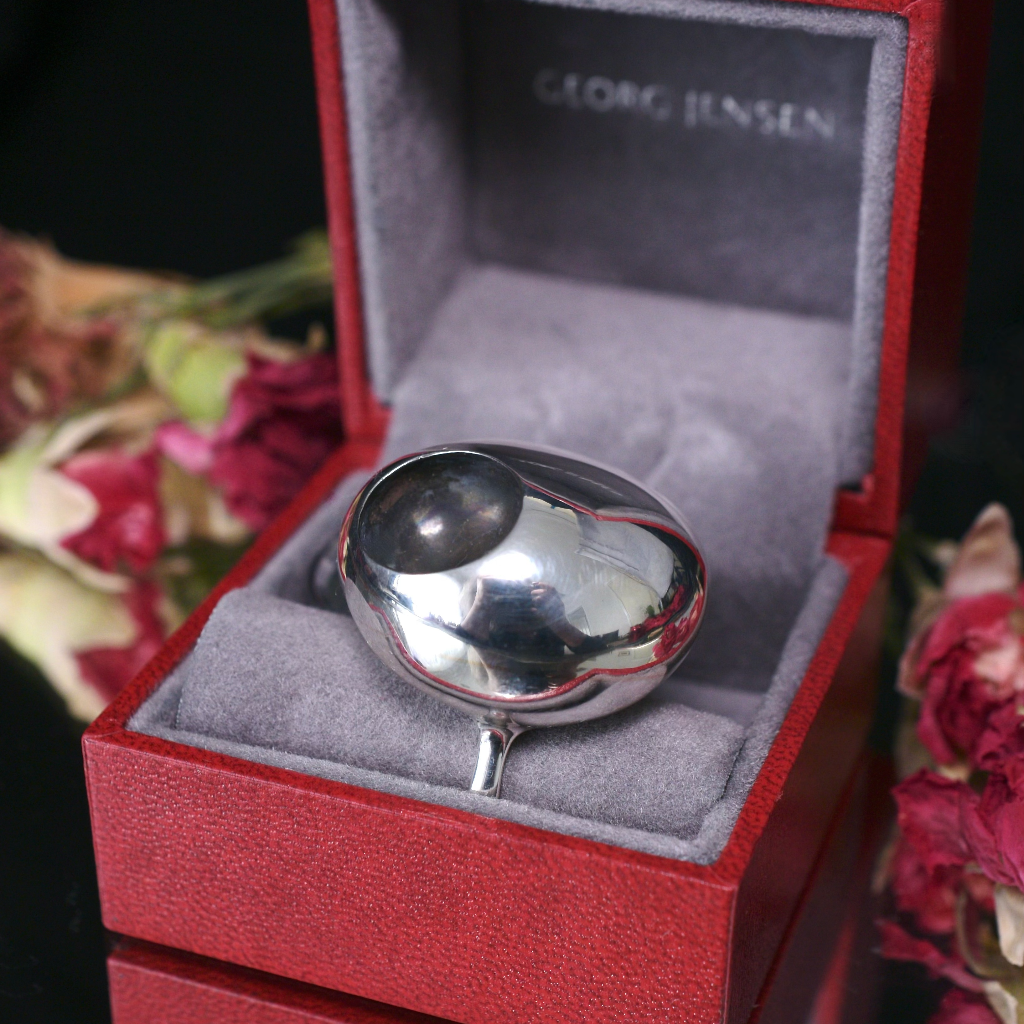 GEORG JENSEN Sterling Silver ‘Cave’ Ring By Jacqueline Rabun #441