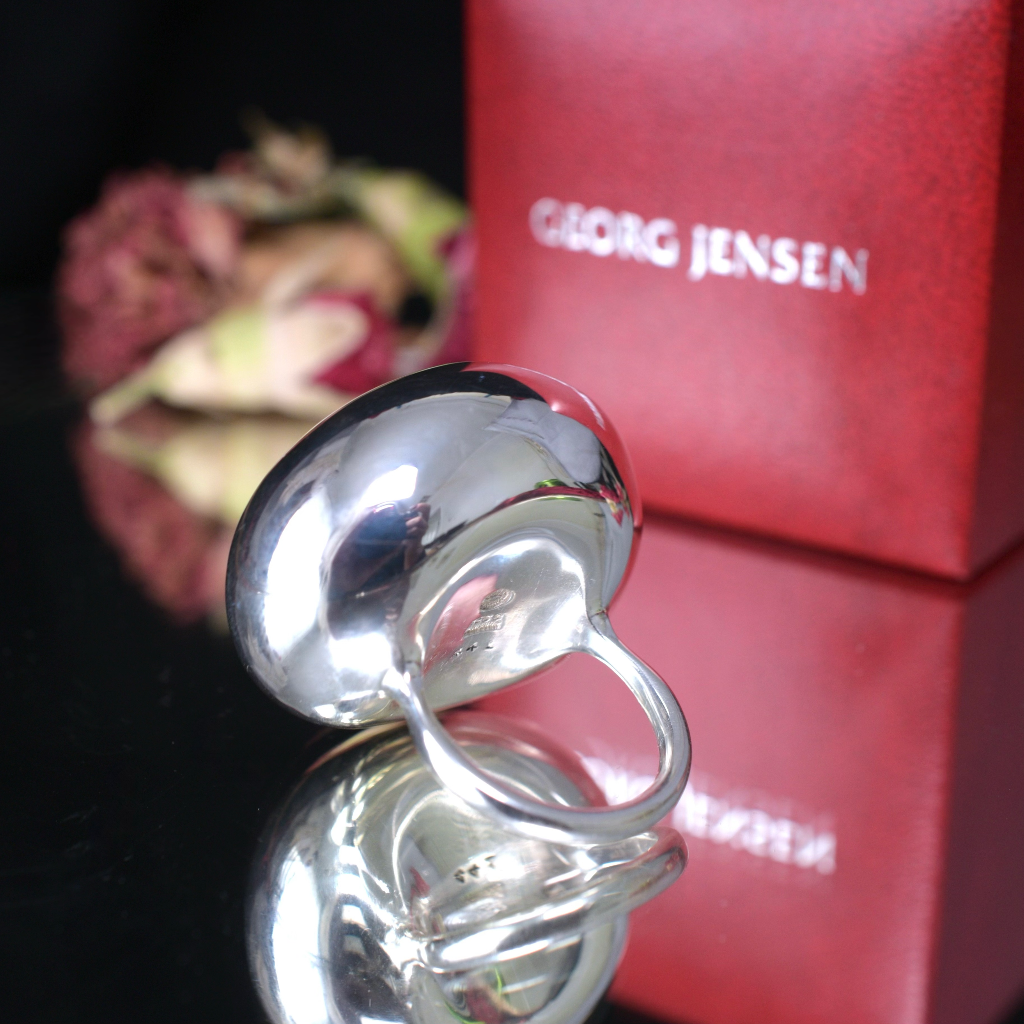 GEORG JENSEN Sterling Silver ‘Cave’ Ring By Jacqueline Rabun #441