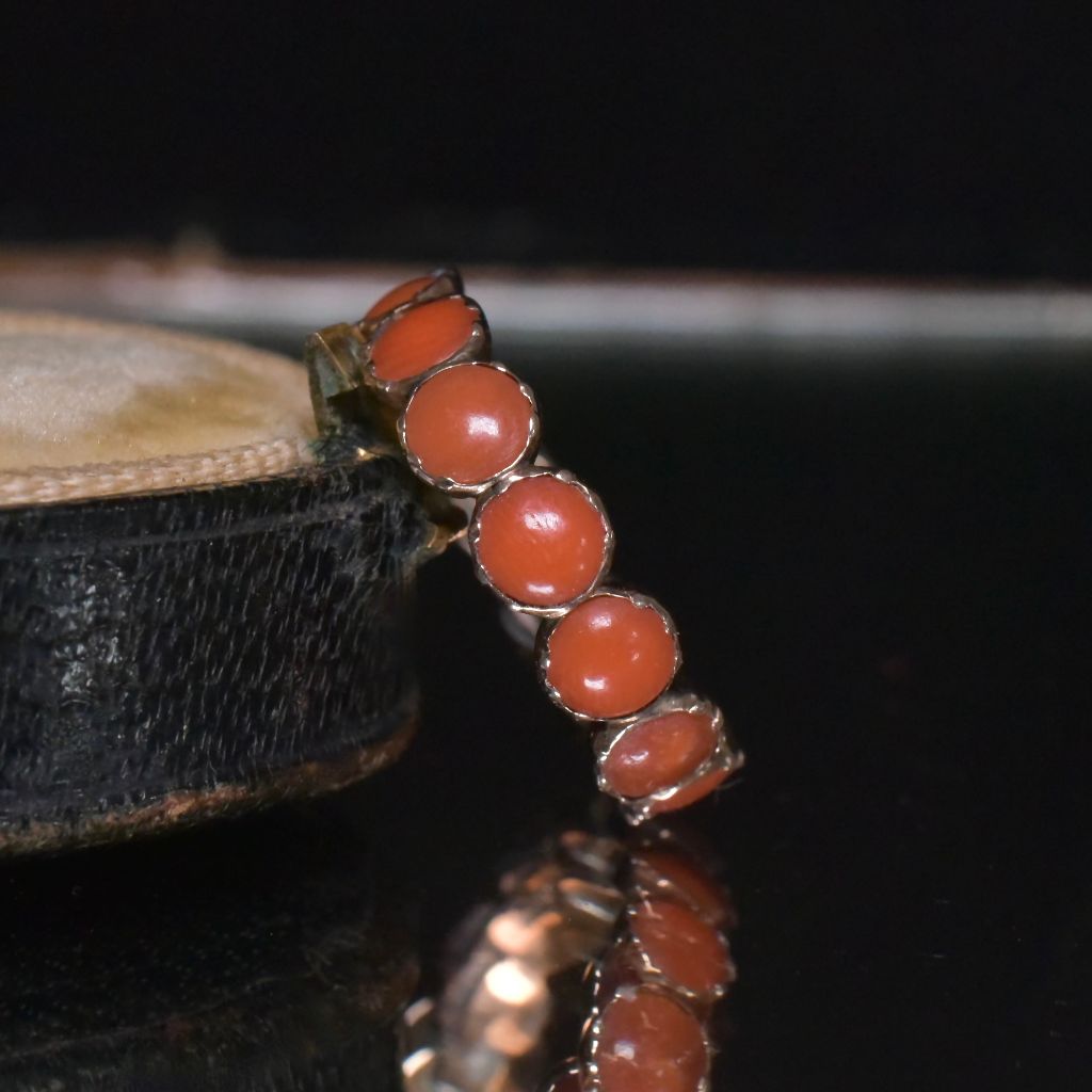 Antique Georgian Coral Full Hoop Ring Circa 1810