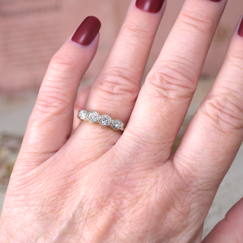 Vintage Australian 18ct Yellow Gold Diamond Four Stone Ring By ‘RODD’ Circa 1950
