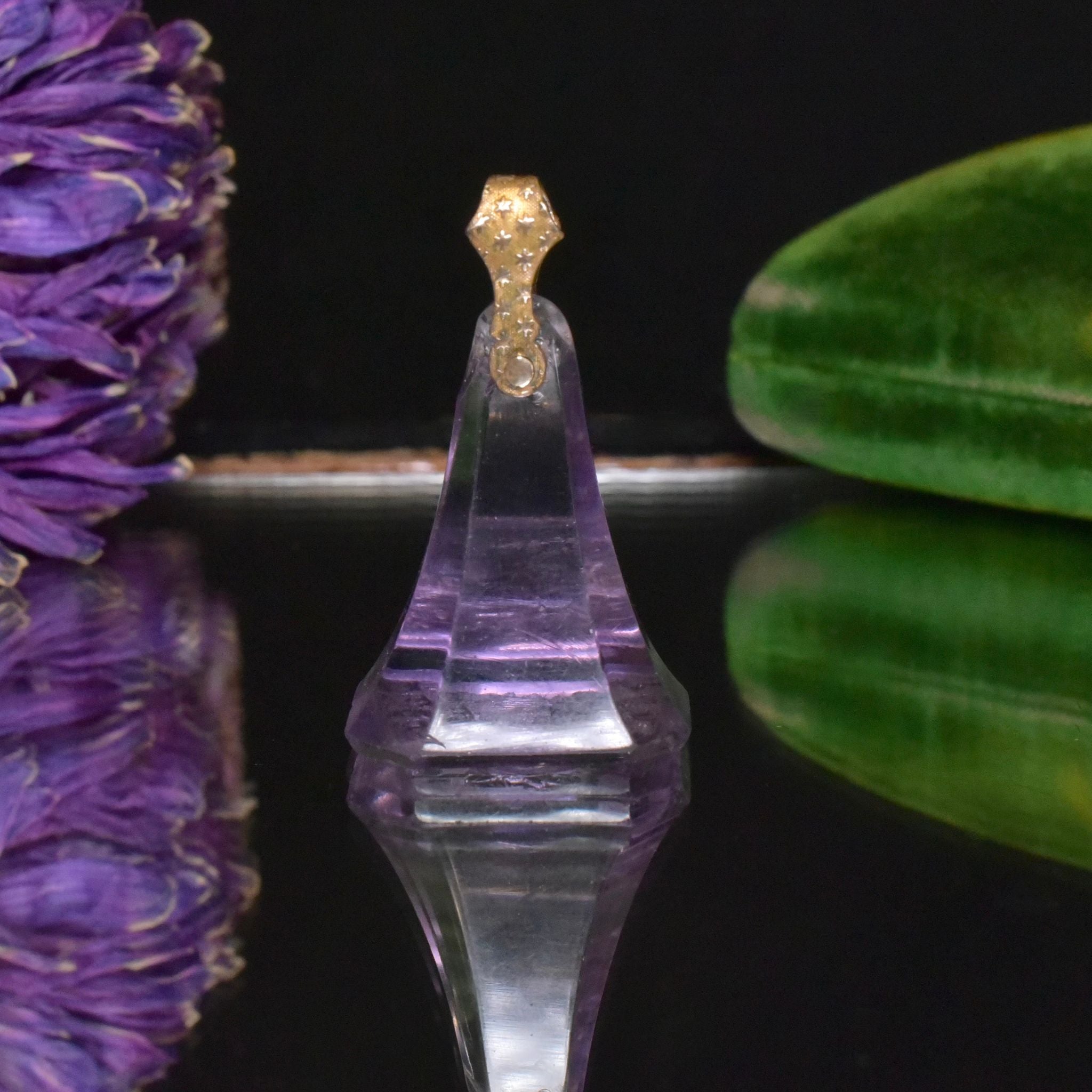 Antique Georgian Amethyst Glass/Paste Tassie Style Intaglio Fob Seal Pendant Circa 1780-1800