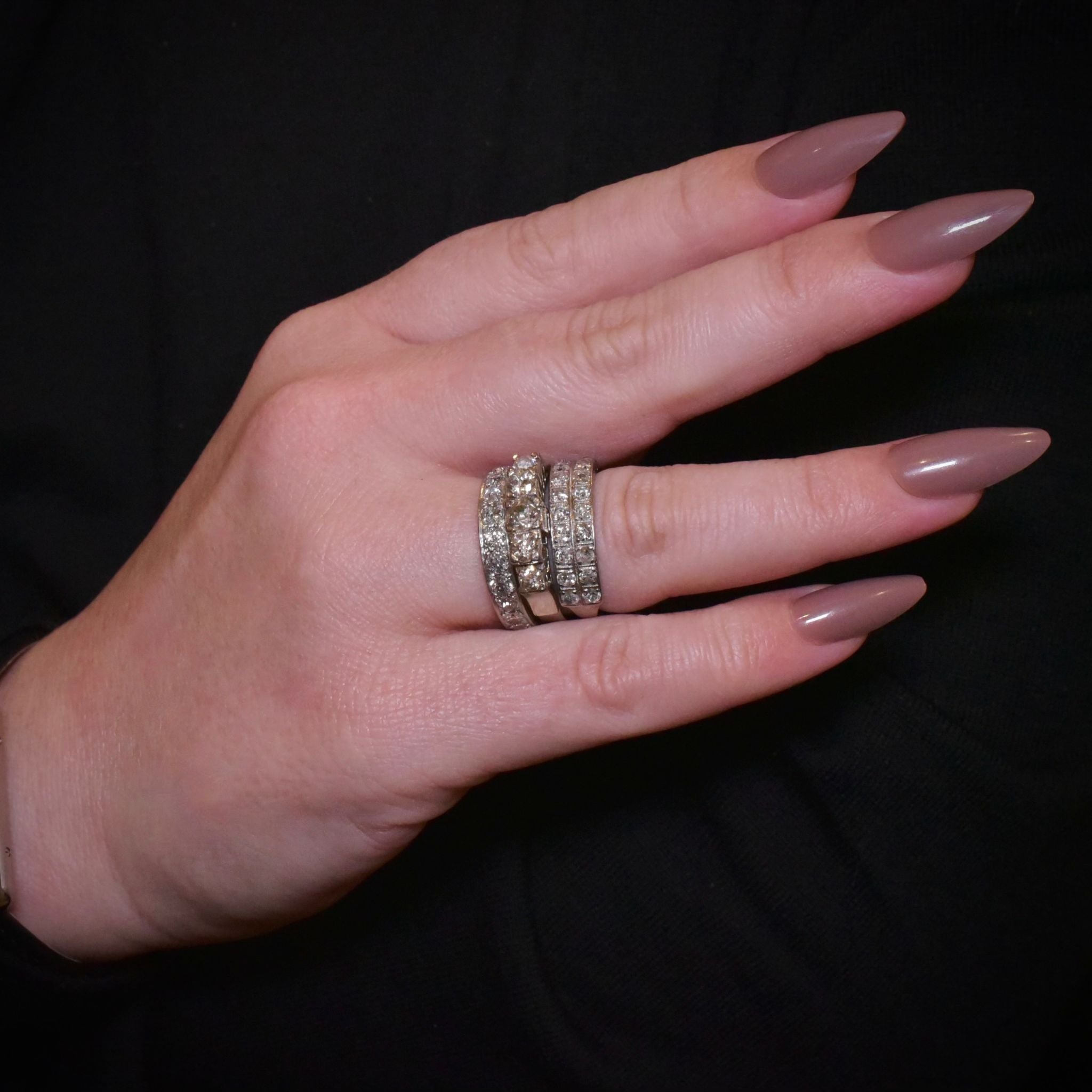 Stunning Vintage 18ct White Gold Diamond Ring - 1.04ct