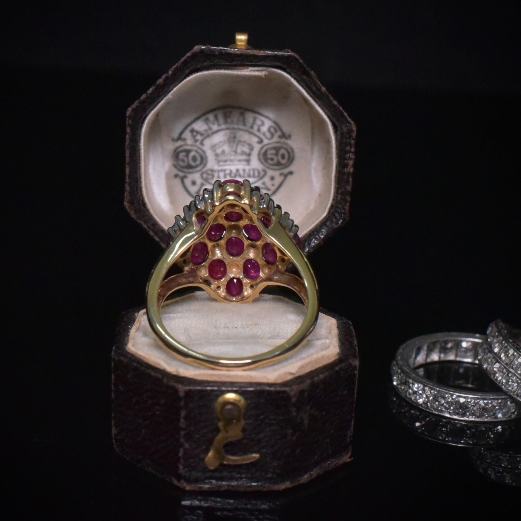 Contemporary 9ct Yellow Gold Ruby And Diamond Ring - Birmingham 2008