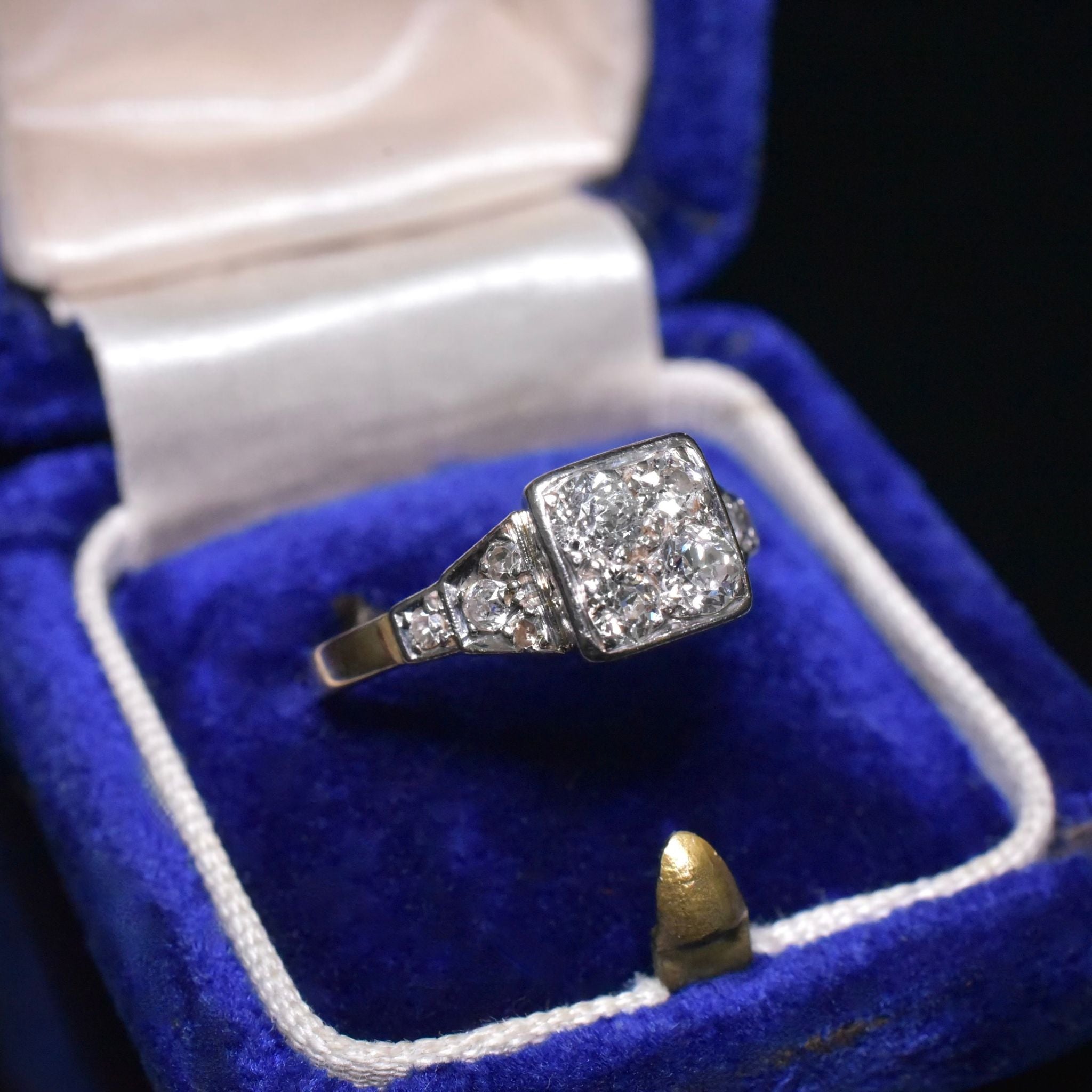 Antique Art Deco Australian 18ct Yellow Gold, Platinum And Diamond Ring - W J Coote & Sons