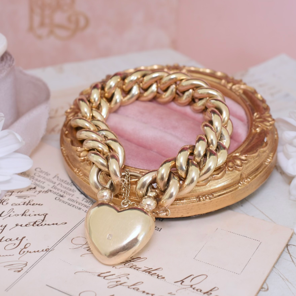 最終お値下げゴールドハート型ロック付きブレスレット9ct l core 最終お値下げゴールドハート型ロック付きブレスレット9ct l core 最終