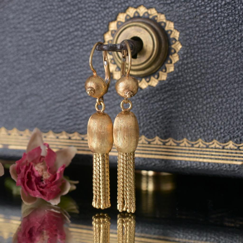 Vintage Italian 18ct Yellow Gold Tassel Earrings circa 1970-80’s