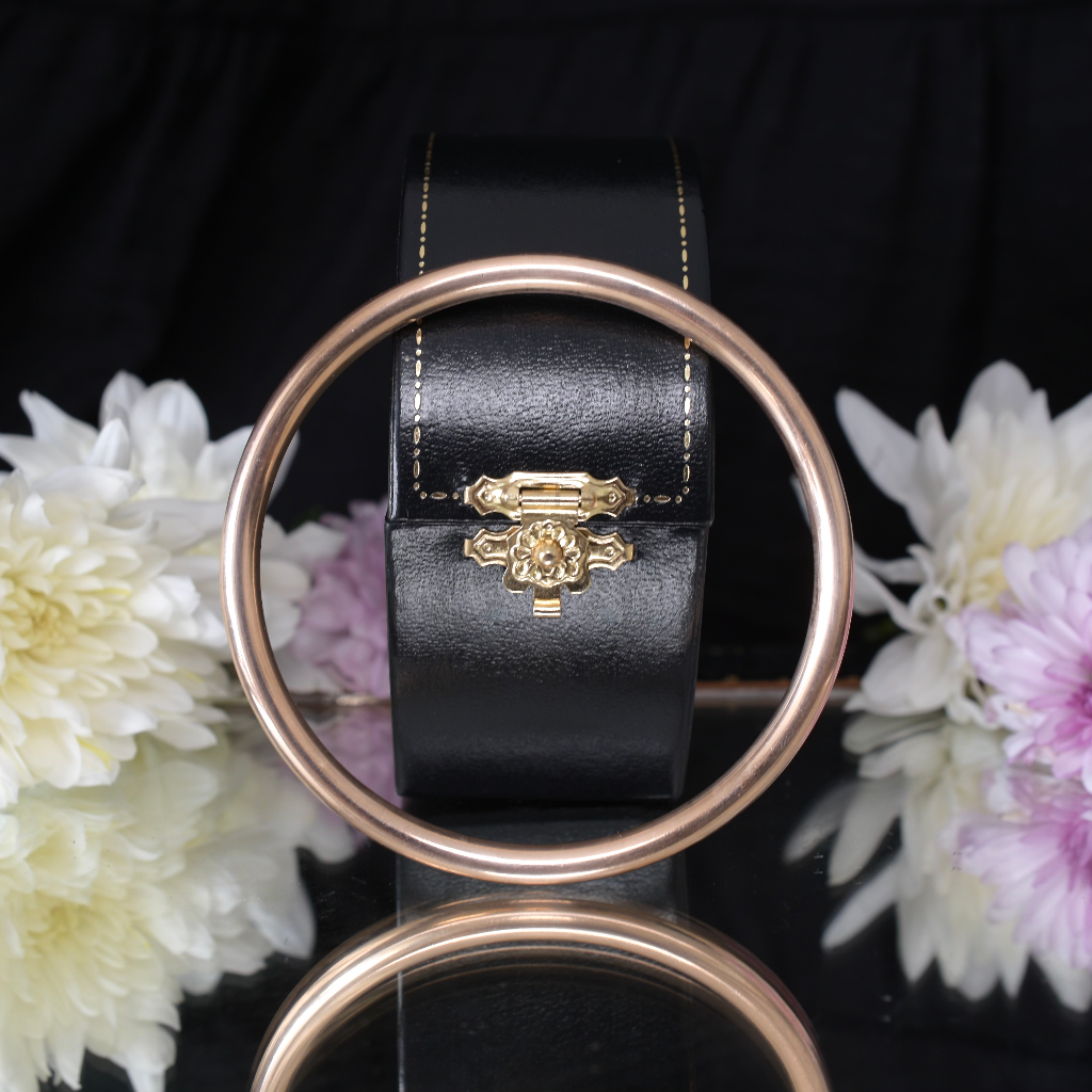 Modern 9ct Rose Gold Golf Bangle - 10 Grams