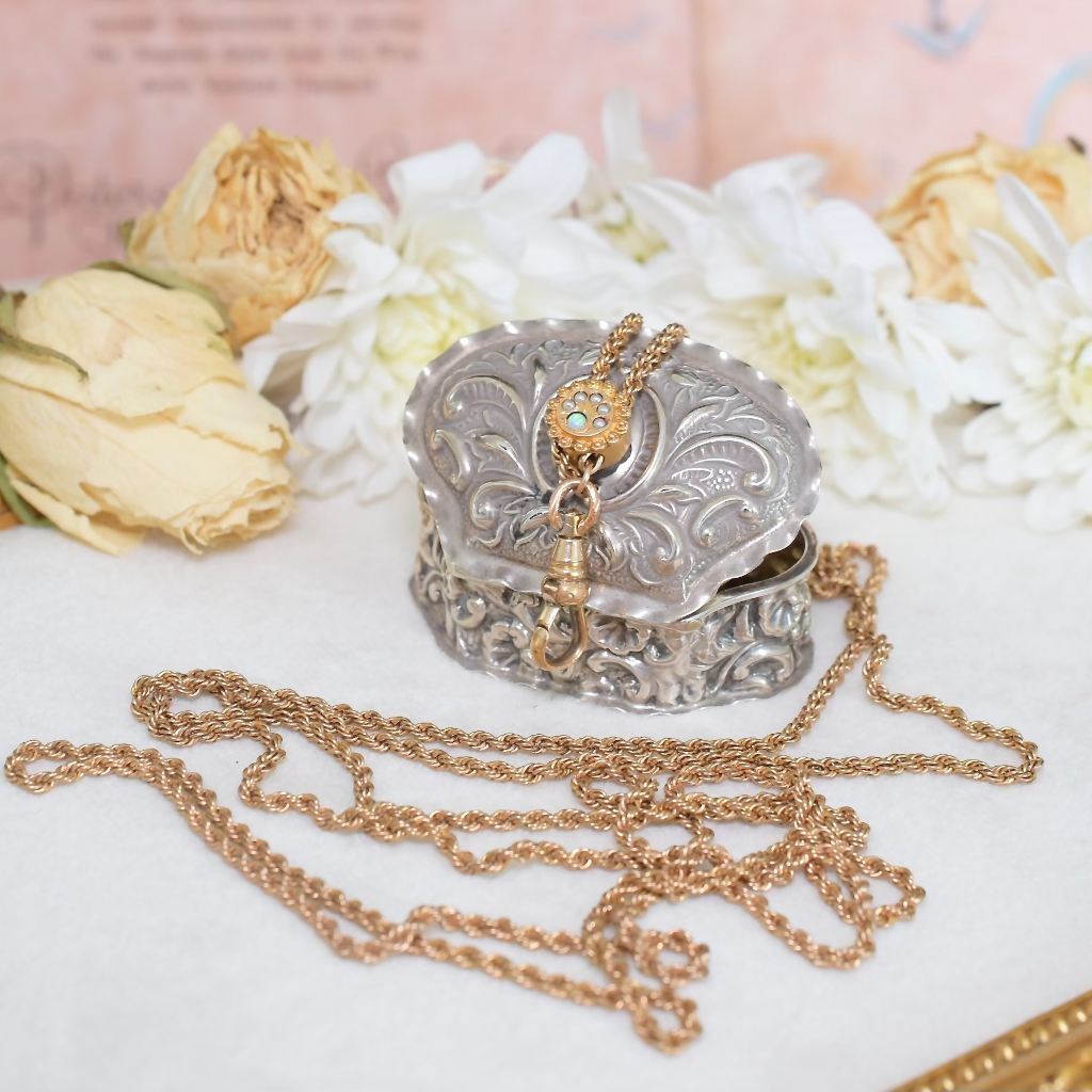 Antique Edwardian Rose ** Gold Filled** Opal Slide Chain
