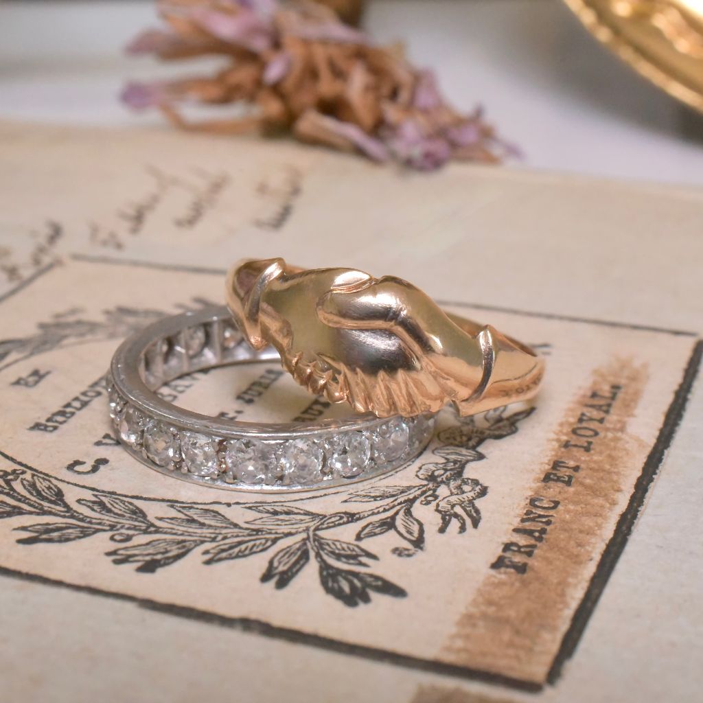 Vintage 9ct Rose Gold ‘Fede’ Ring
