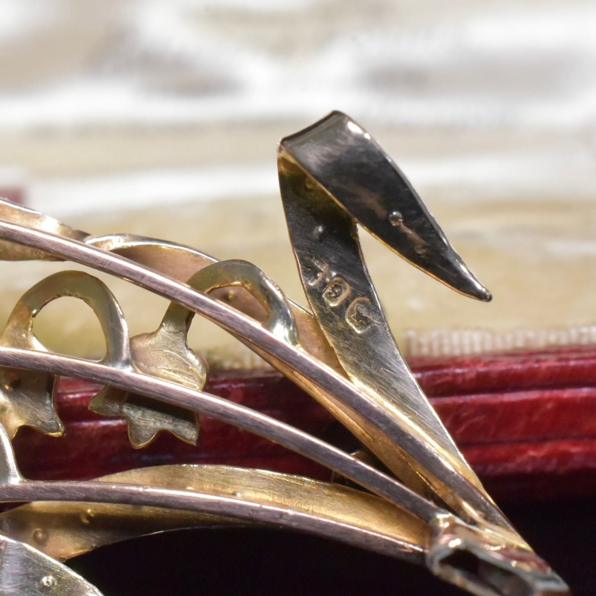 Antique Australian 9ct Yellow Gold ‘ Lily Of The Valley’ Brooch - By Aronson & Co. Circa 1900-1910