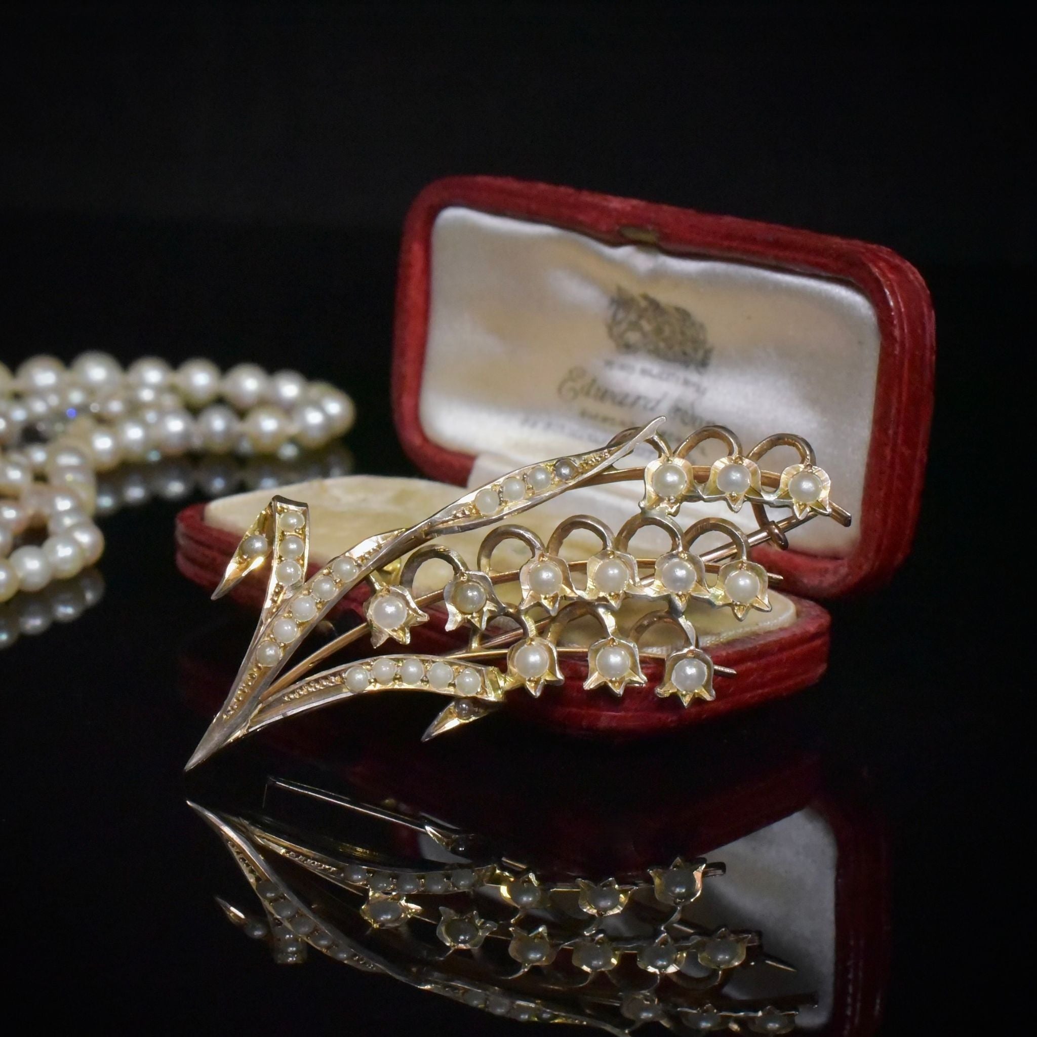 Antique Australian 9ct Yellow Gold ‘ Lily Of The Valley’ Brooch - By Aronson & Co. Circa 1900-1910