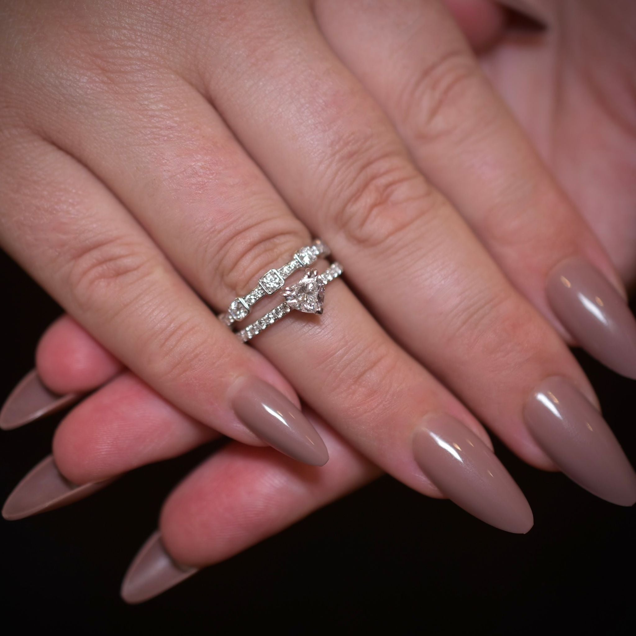 Contemporary Platinum ‘D’ Colour 0.70ct ‘Heart-Cut’ Diamond Ring - 0.93ct TDW By Paul Bram Melbourne RRP $8,950 AUD (GIA certificate included)