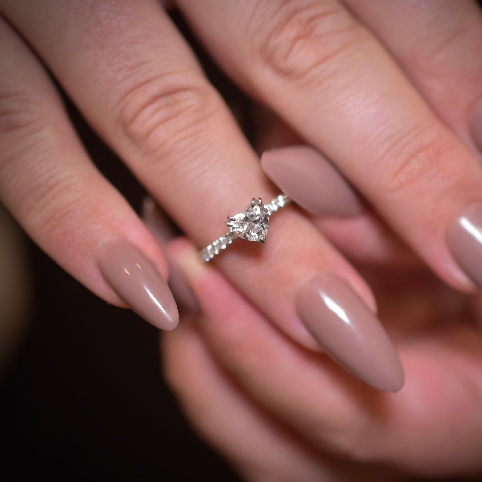 Contemporary Platinum ‘D’ Colour 0.70ct ‘Heart-Cut’ Diamond Ring - 0.93ct TDW By Paul Bram Melbourne RRP $8,950 AUD (GIA certificate included)