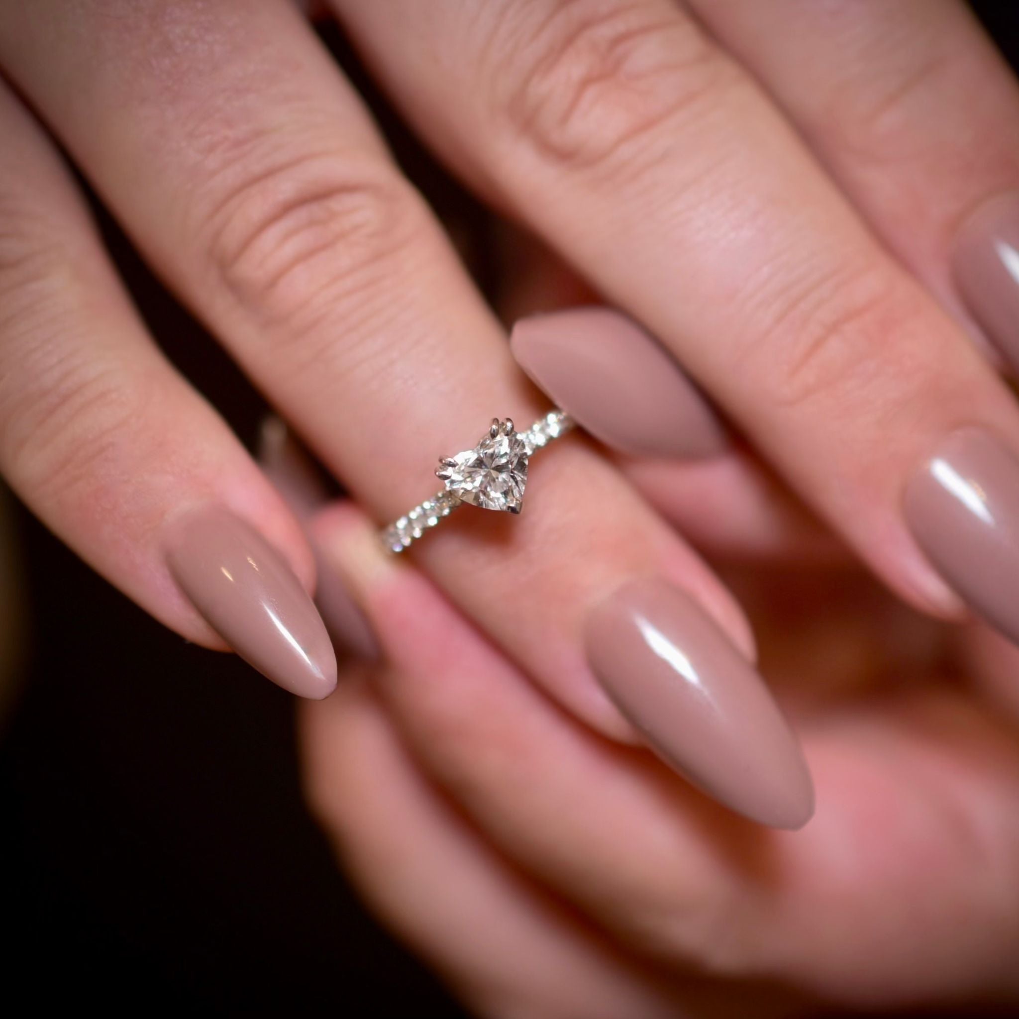 Contemporary Platinum ‘D’ Colour 0.70ct ‘Heart-Cut’ Diamond Ring - 0.93ct TDW By Paul Bram Melbourne RRP $8,950 AUD (GIA certificate included)