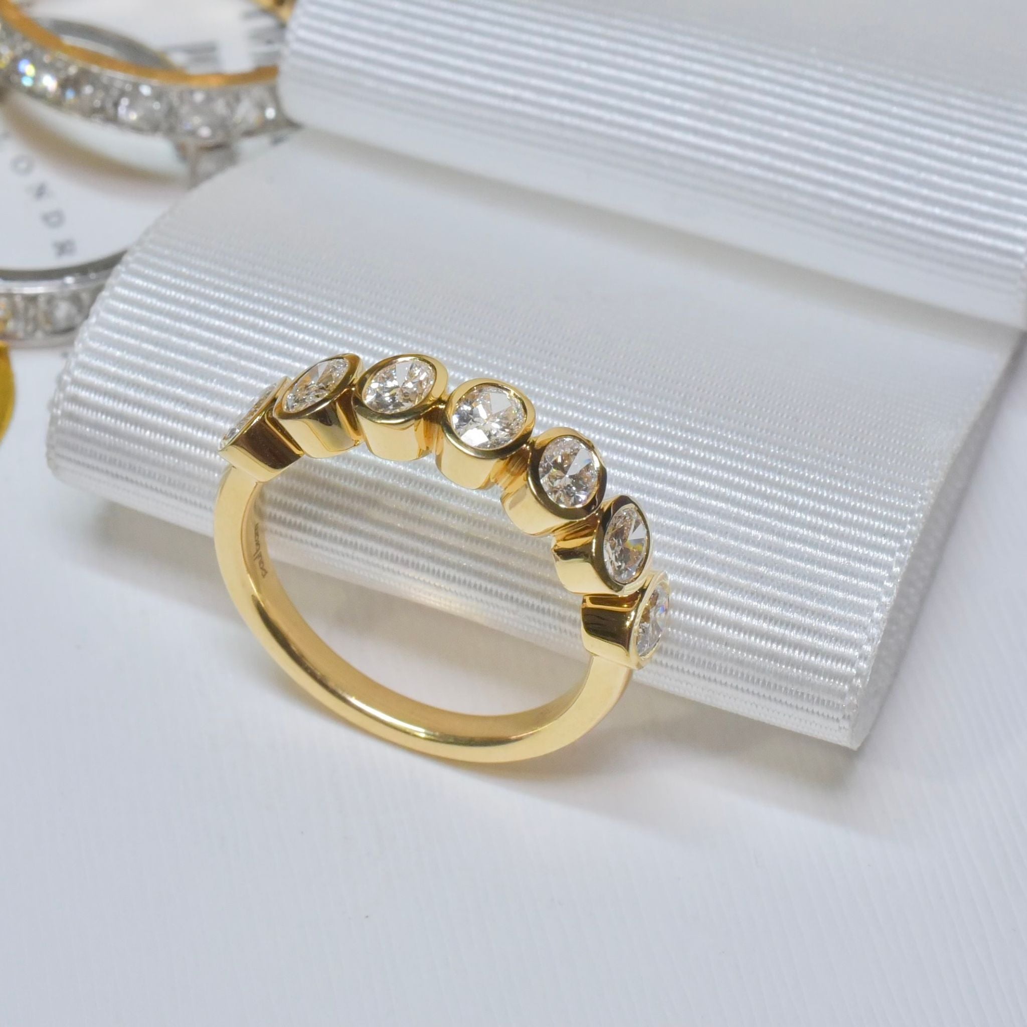 Superb Australian Designer 18ct Yellow Gold 1.05ct Diamond Half Hoop Ring By Paul Bram - Melbourne Independent Gemmological Valuation with Purchase $10,000 AUD