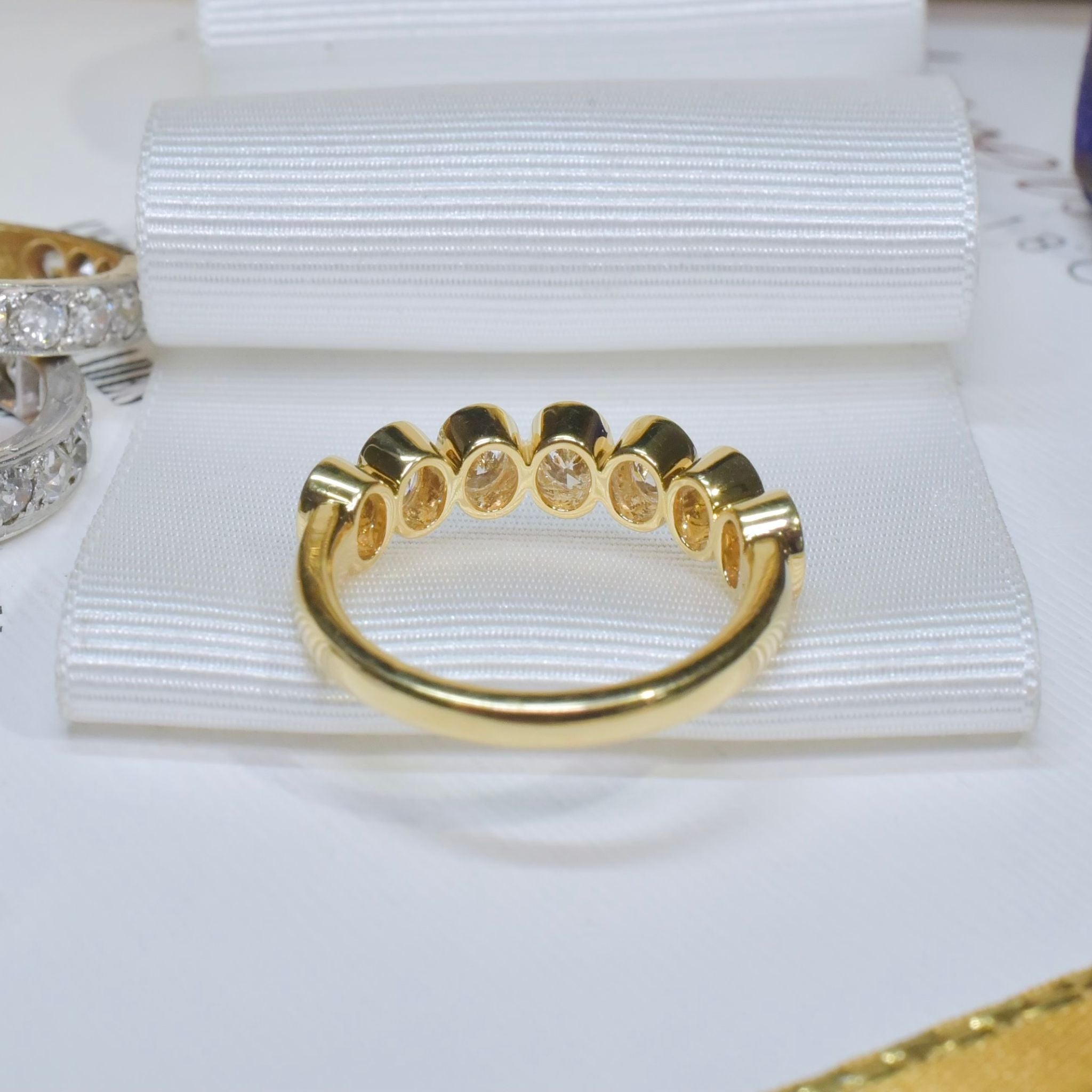 Superb Australian Designer 18ct Yellow Gold 1.05ct Diamond Half Hoop Ring By Paul Bram - Melbourne Independent Gemmological Valuation with Purchase $10,000 AUD