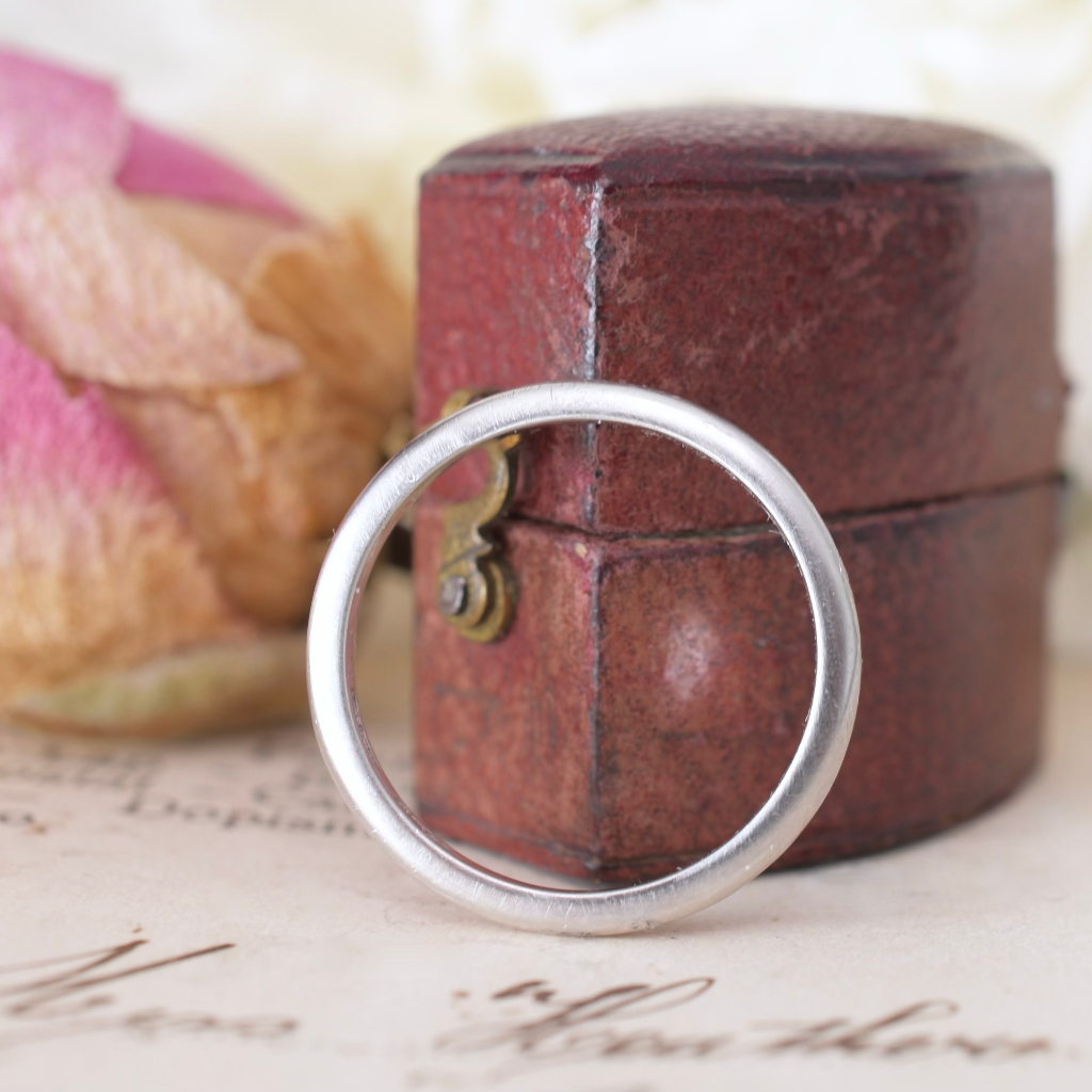 Vintage Solid Platinum Wedding Style Band Circa 1940’s