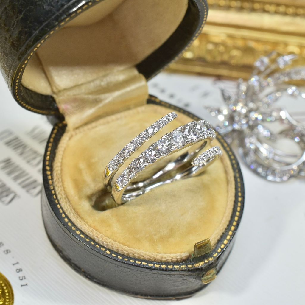Contemporary Designer Platinum And Diamond ring - 0.96ct - By Paul Bram - Australia RRP $5,450