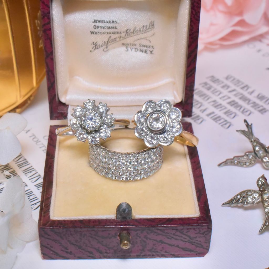 Modern 18ct White Gold And Diamond ‘Daisy’ Cluster Ring - 1.06ct