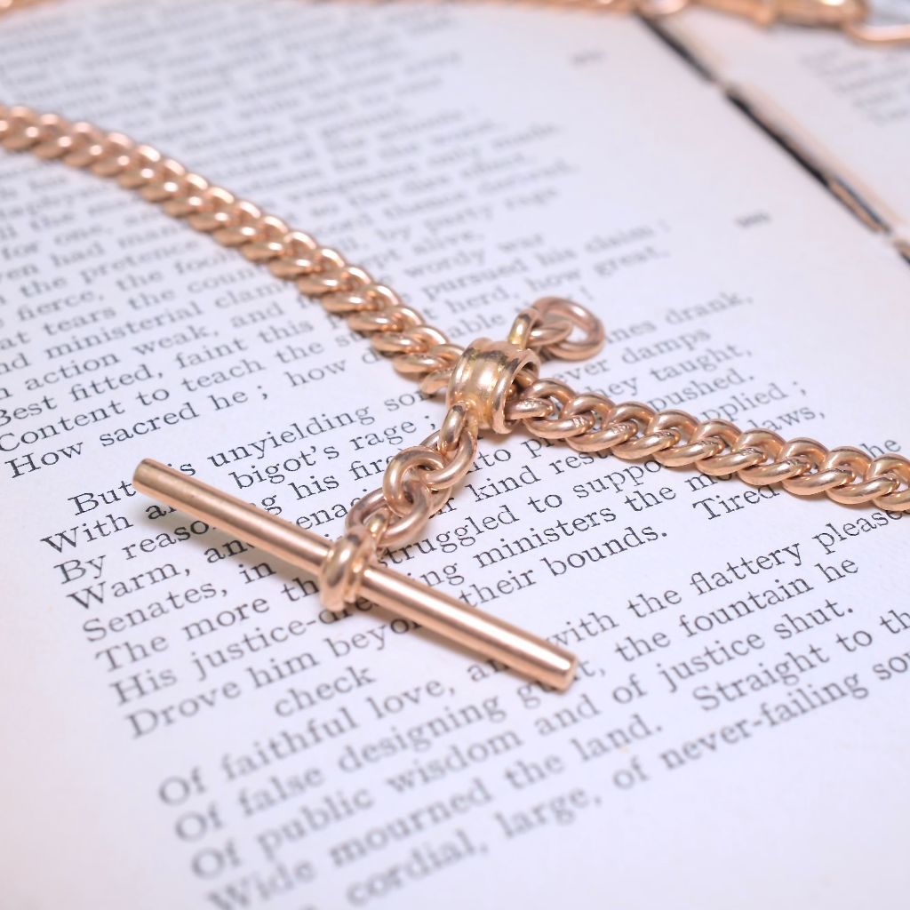 Antique Australian 15ct Yellow Gold Double Albert Watch Chain Necklace By George J. Jackson (1895-1931)