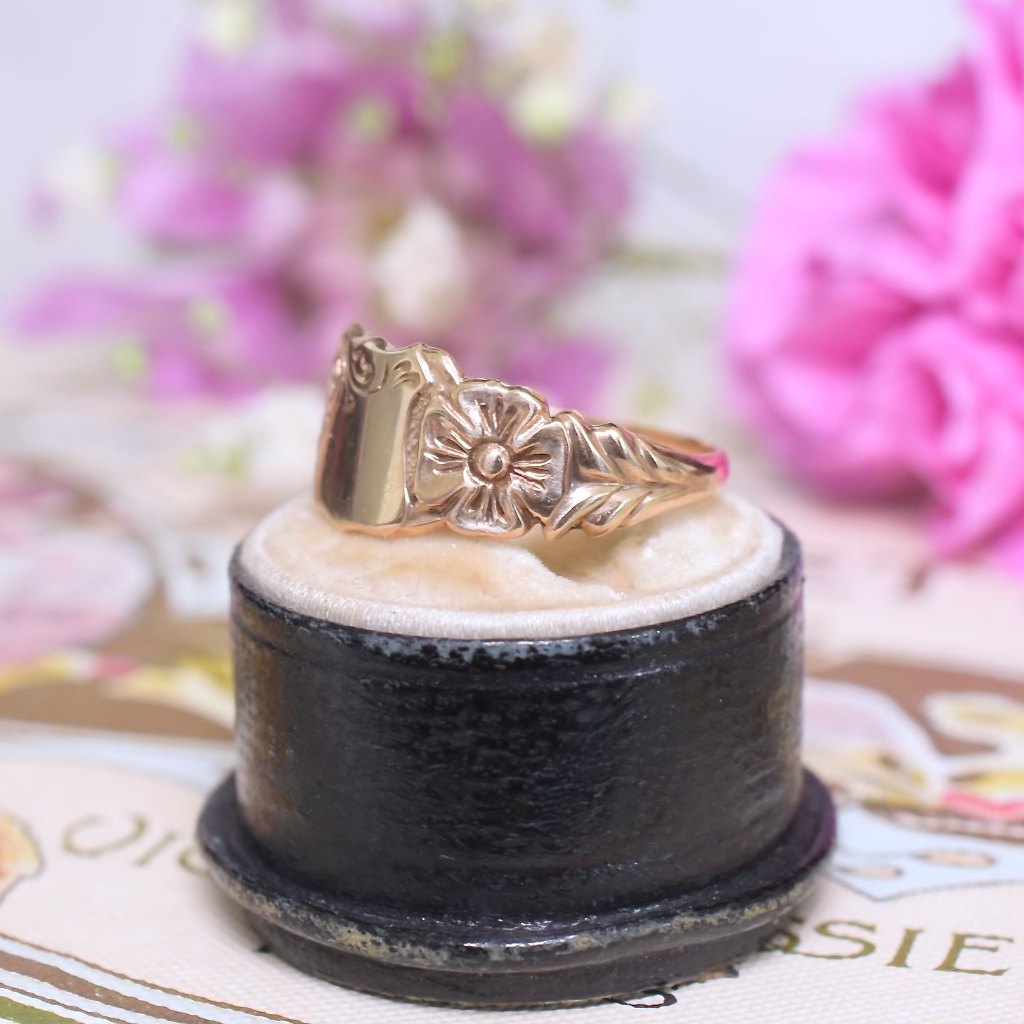 Vintage Australian 9ct Rose Gold Signet Ring By ‘Rodd’ Circa 1950-60’s
