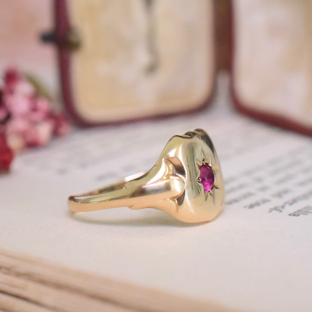 Vintage Australian 9ct Rose Gold Signet Ring By ‘RODD’