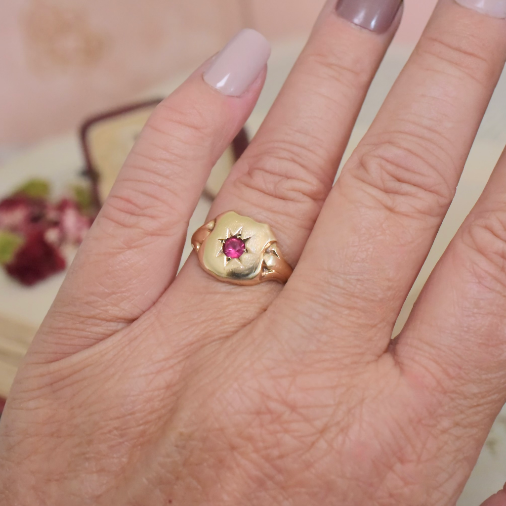 Vintage Australian 9ct Rose Gold Signet Ring By ‘RODD’