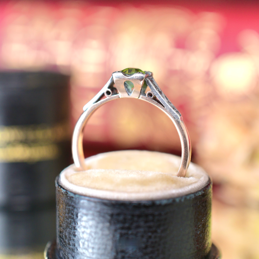 Vintage 9ct Rose Gold And Tourmaline Ring Circa 1940’s