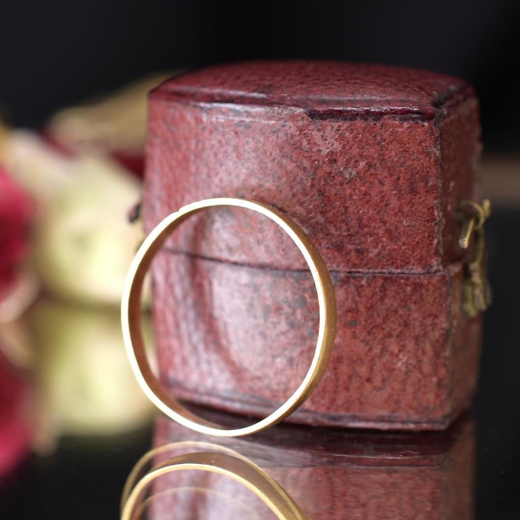 Antique Colonial Australian 20ct Gold Slim Wedding Style Band Circa 1860-80