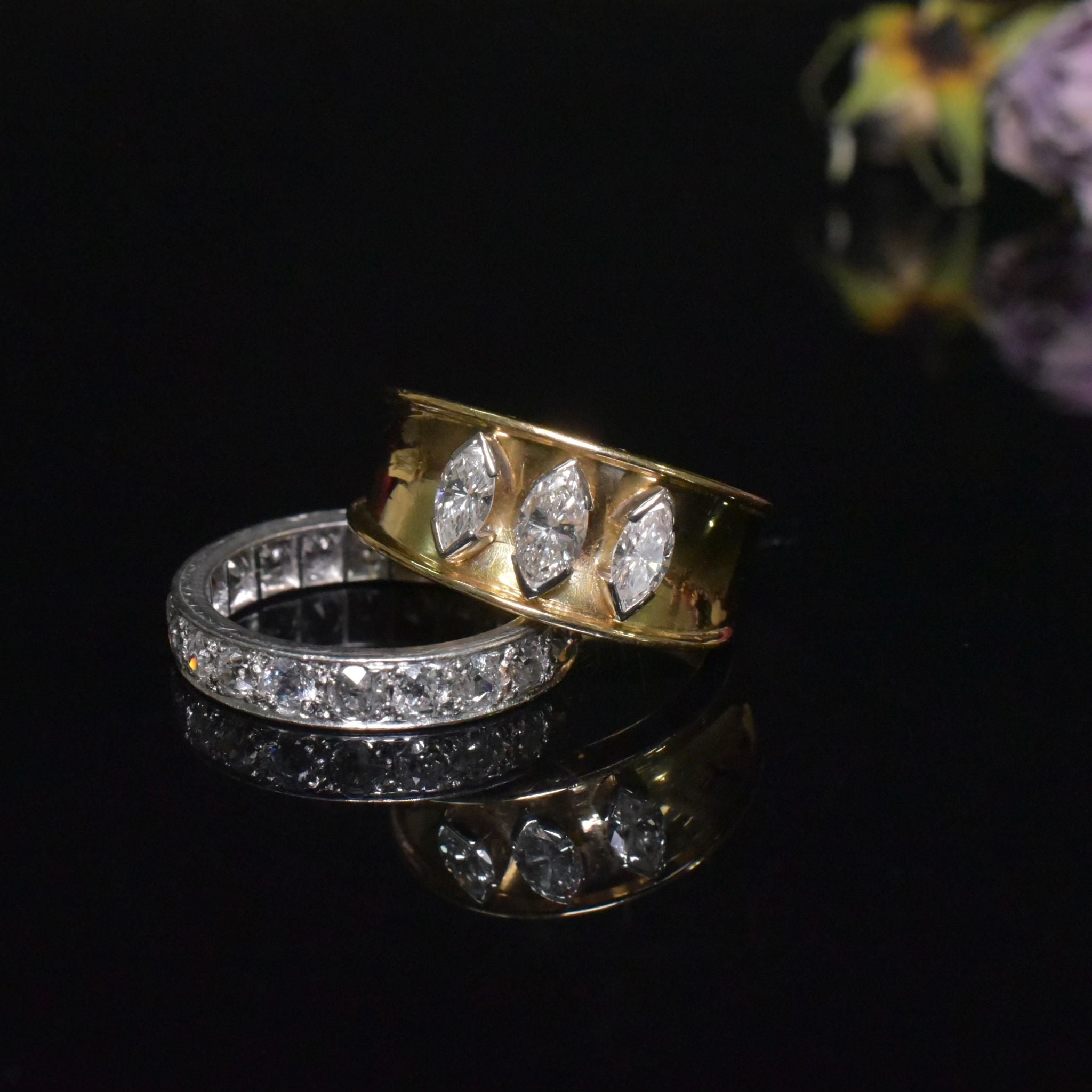 Superb 18ct Yellow Gold Marquise Diamond Ring - 0.83ct