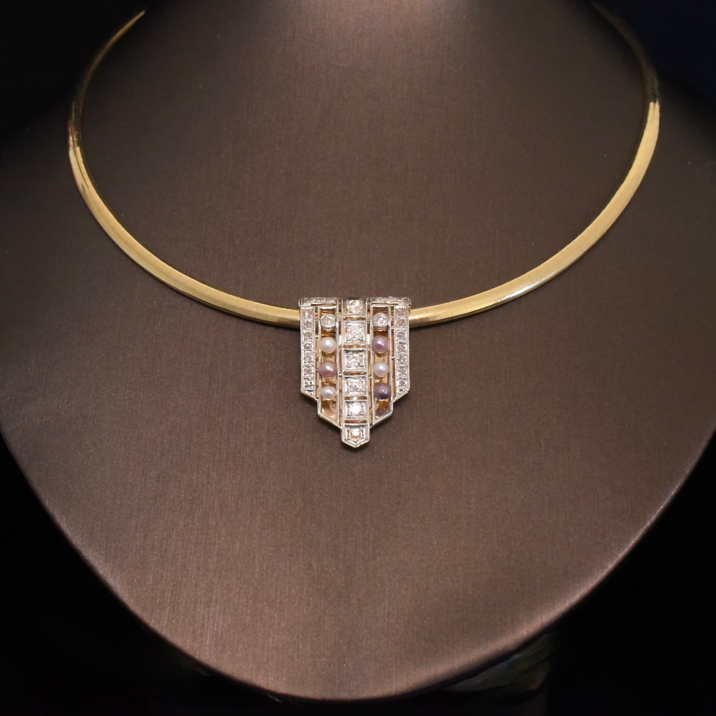 Modern 9ct Yellow Gold Omega Collar Necklace 15 grams
