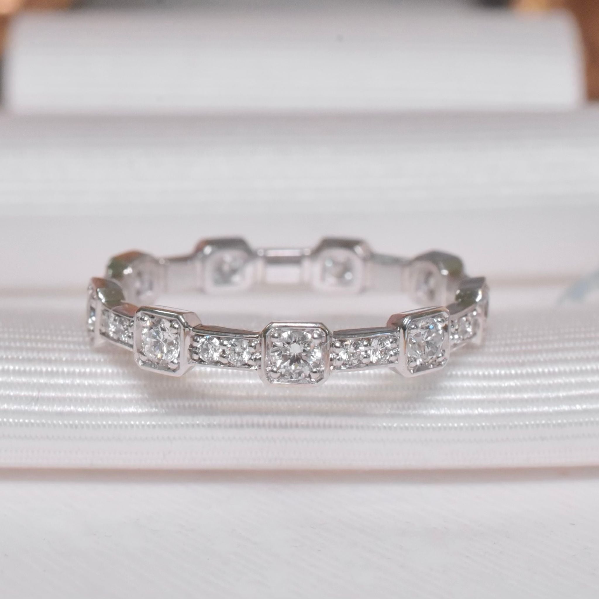 Stunning 18ct White Gold And Diamond Full Hoop Ring 0.56ct By Paul Bram RRP $3,600