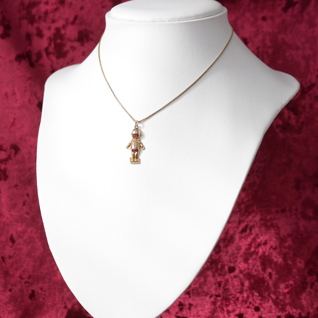 Antique Australian Edwardian 9ct Rose Gold 'Kewpie' Charm Pendant By A.J Long And Co. Circa 1910s