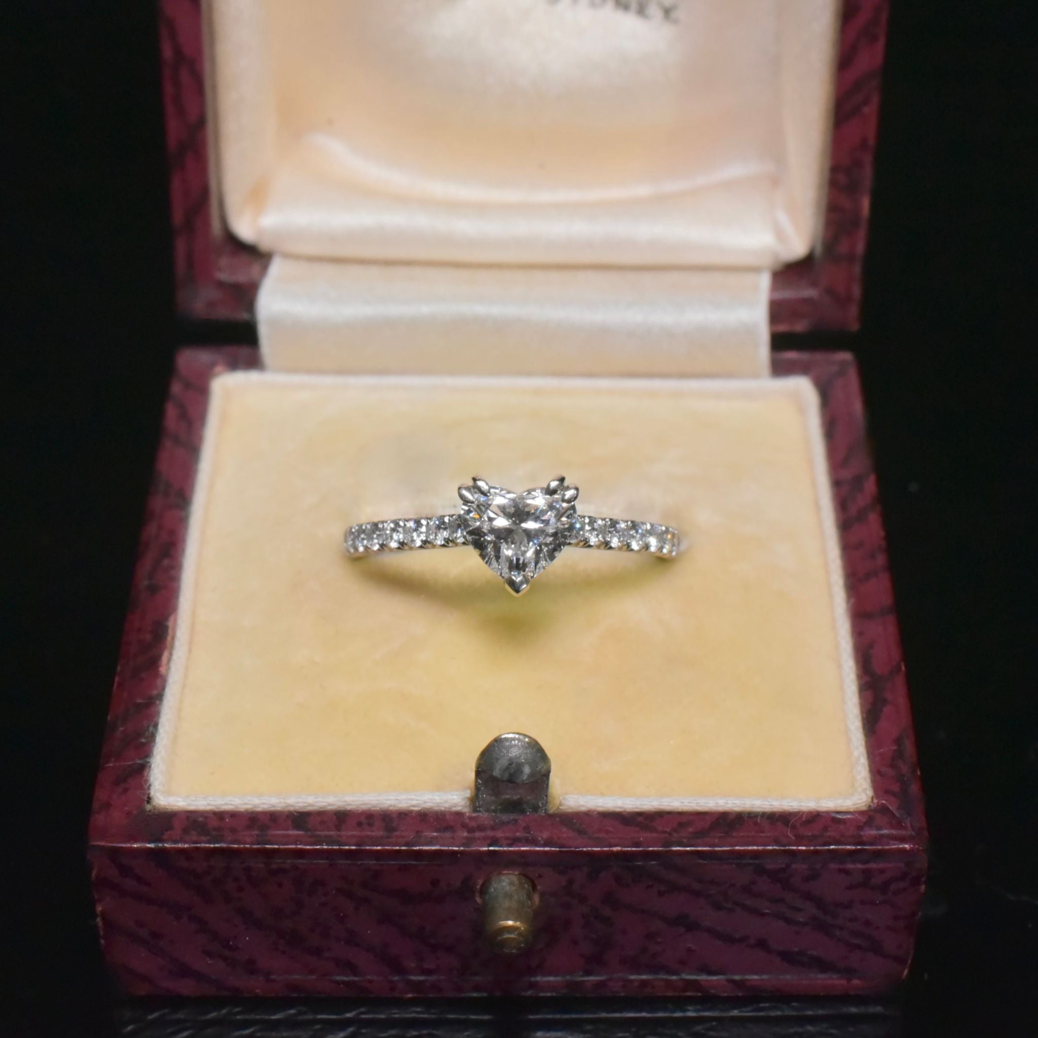 Contemporary Platinum ‘D’ Colour 0.70ct ‘Heart-Cut’ Diamond Ring - 0.93ct TDW By Paul Bram Melbourne RRP $8,950 AUD (GIA certificate included)